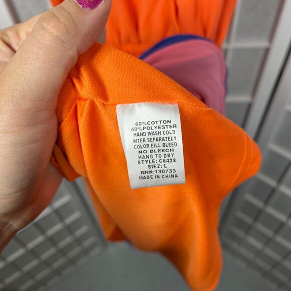 NWT Umgee Colorblock Mini Dress - Pink, Orange, Blue - Picture 5 of 6